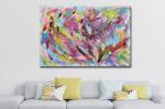 Action painting buy art, colorful and bright - 1429